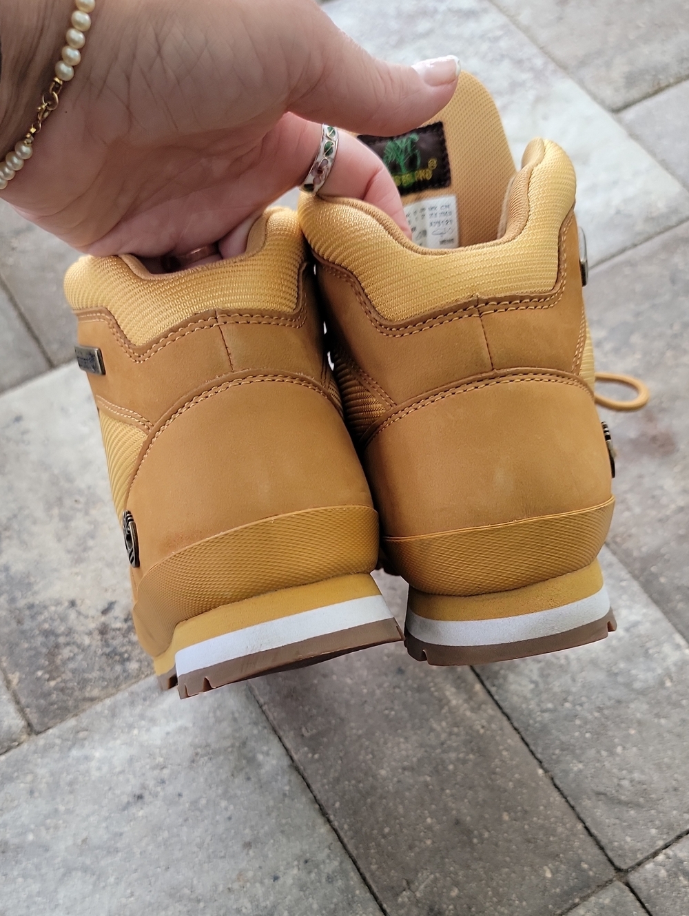 Timberland Tan/Nubuck Work-Style Euro Hiker Boots M Sz 9 - Picture 9 of 11